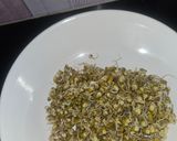A picture of step 1 of Sprouted moong healthy salad.