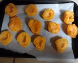 A picture of step 1 of Apricots baked with brown sugar cinnamon butter sauce.