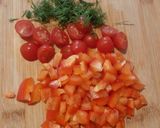Pas rețetă Omleta cu mozzarella și legume 1 fotografie