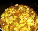 A picture of step 6 of Lauki Gosht.