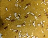 A picture of step 8 of Doce de grao/ Goan doce.