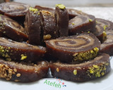 عکس مرحله 2 از دستور رولت خرما وحلوا 😋