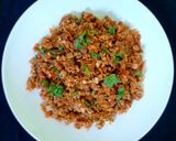 A picture of step 8 of Egg kothu chapati.