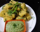A picture of step 8 of Das special Vati dal khaman.