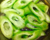 A picture of step 1 of Boiled Snake Gourd with Sesame Salt Dip.