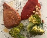 Une image de l'étape 3 de Filet du thon sauvage avec brocoli, poivron et cacahuète.