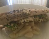 Foto del paso 4 de la receta: Tilapia rellena con base de palmitos