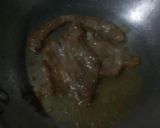 A picture of step 1 of Fried bacon and egg with hot drinking chocolate.