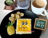 海綿寶寶造型蛋餅的食譜步驟4照片