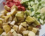 A picture of step 3 of Colourful salad.......