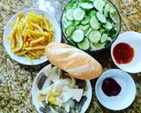 Hình bước làm 4 của món Bò áp chảo phô mai ăn với bánh mì