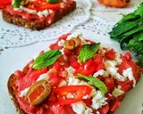A picture of step 18 of Beetroot Hummus Breakfast Toast.
