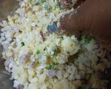 A picture of step 2 of Poha sabhudana bonda.