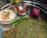 A picture of step 8 of Bathua khasta paratha (soft and khasta Paratha recipe) 😋💚.