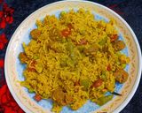 A picture of step 2 of Soyabean Pulao.