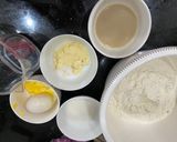 Hình bước làm 1 của món Bánh mì chà bông sốt bơ