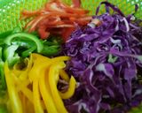 Hình bước làm 1 của món Salad trộn sốt mè rang (ăn chay được)