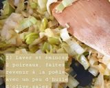 Une image de l'étape 1 de Quiche saumon poireaux.