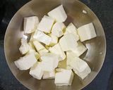 A picture of step 1 of Rasmalai Modak.