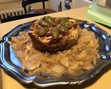 Une image de l'étape 24 de Trévise farcie aux anchois,parmesan et câpres italiennes et sa couronne d oignons de roscoff.