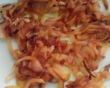 A picture of step 2 of Rajma rice with papad and onion salad.