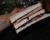 A picture of step 11 of Monte Cristo sandwich.