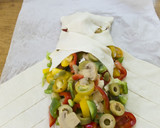 Foto del paso 6 de la receta: Trenza de hojaldre con verduras y queso