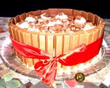A picture of step 2 of Chocolate Kitkat Cake.