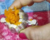 A picture of step 2 of Boondi Modak.