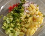 A picture of step 2 of Macaroni Salad😋.