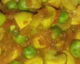 A picture of step 4 of Mushroom Matar.