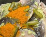 Gambar langkah 2 resipi Gulai Tempoyak Ikan Baung.