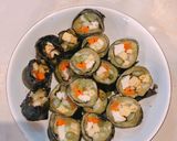 Hình bước làm 3 của món “KhoaiPap” kimbap eat clean