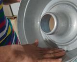 A picture of step 6 of Handvo traditional style.