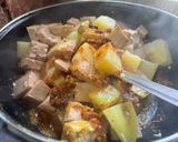 A picture of step 2 of Jackfruit prawn curry kolkata style.