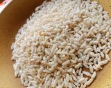 A picture of step 2 of Puffed Rice Jaggery Tikki.