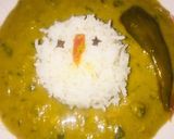 A picture of step 15 of Chane ki dal gosht with rice.