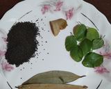 A picture of step 1 of Tulsi Chai.