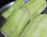 A picture of step 1 of Bottle gourd bharta.