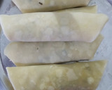 A picture of step 12 of Vegetable Spring Rolls (with homemade wrapper).