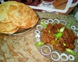 A picture of step 8 of Beef Pasanday with Kachori 😋💗🥰.