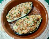 Foto del paso 7 de la receta Berenjena gratinada rellena de carne con tomate