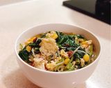 空心菜肉醬麵線的食譜步驟1照片