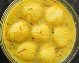A picture of step 1 of Rasmalai Cake (eggless).