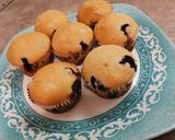 A picture of step 9 of "Muffin Time"-Blueberry muffins.
