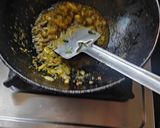 A picture of step 2 of Moringo leaves bhaji.