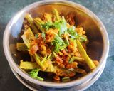 A picture of step 2 of Drumstick Besan Sabji.