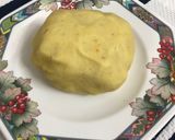 A picture of step 5 of Kesar Mawa Peda.
