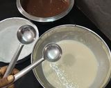 A picture of step 5 of Eggless zebra cake.