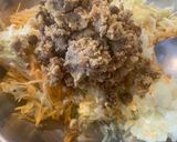 A picture of step 2 of Lauki brown chana barely with ginger powder thalipeet.
